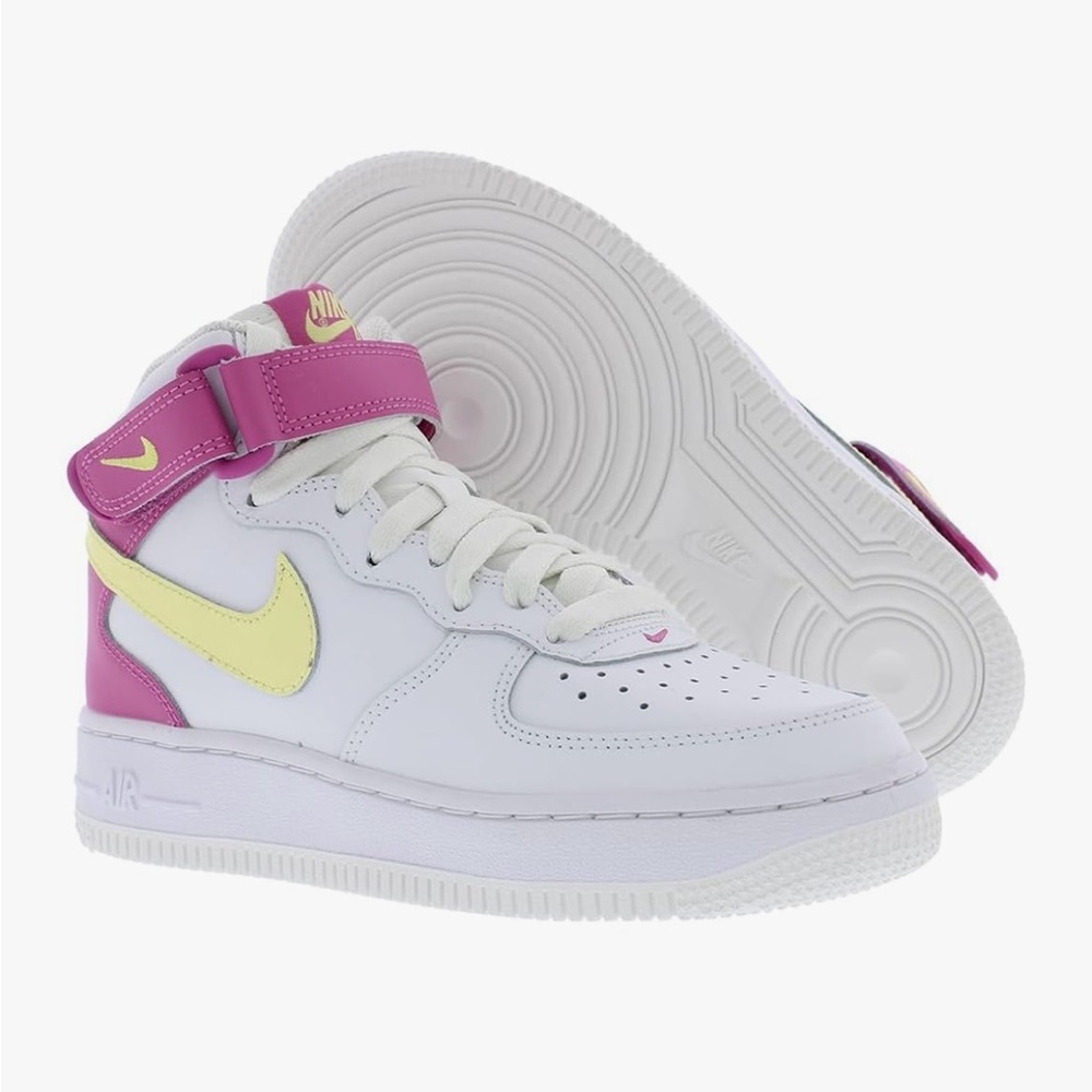 Nike Air Force 1 mid Summit white fuchsia size 2